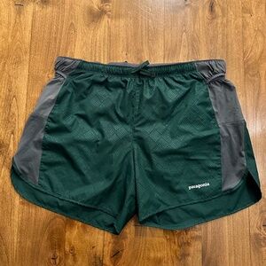 Patagonia Green and Gray Athletic Shorts